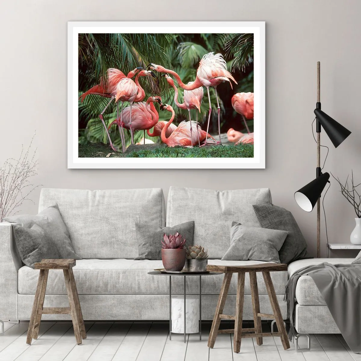 Plakat i hvid ramme - Sladder om eftermiddagen - 91x61 cm