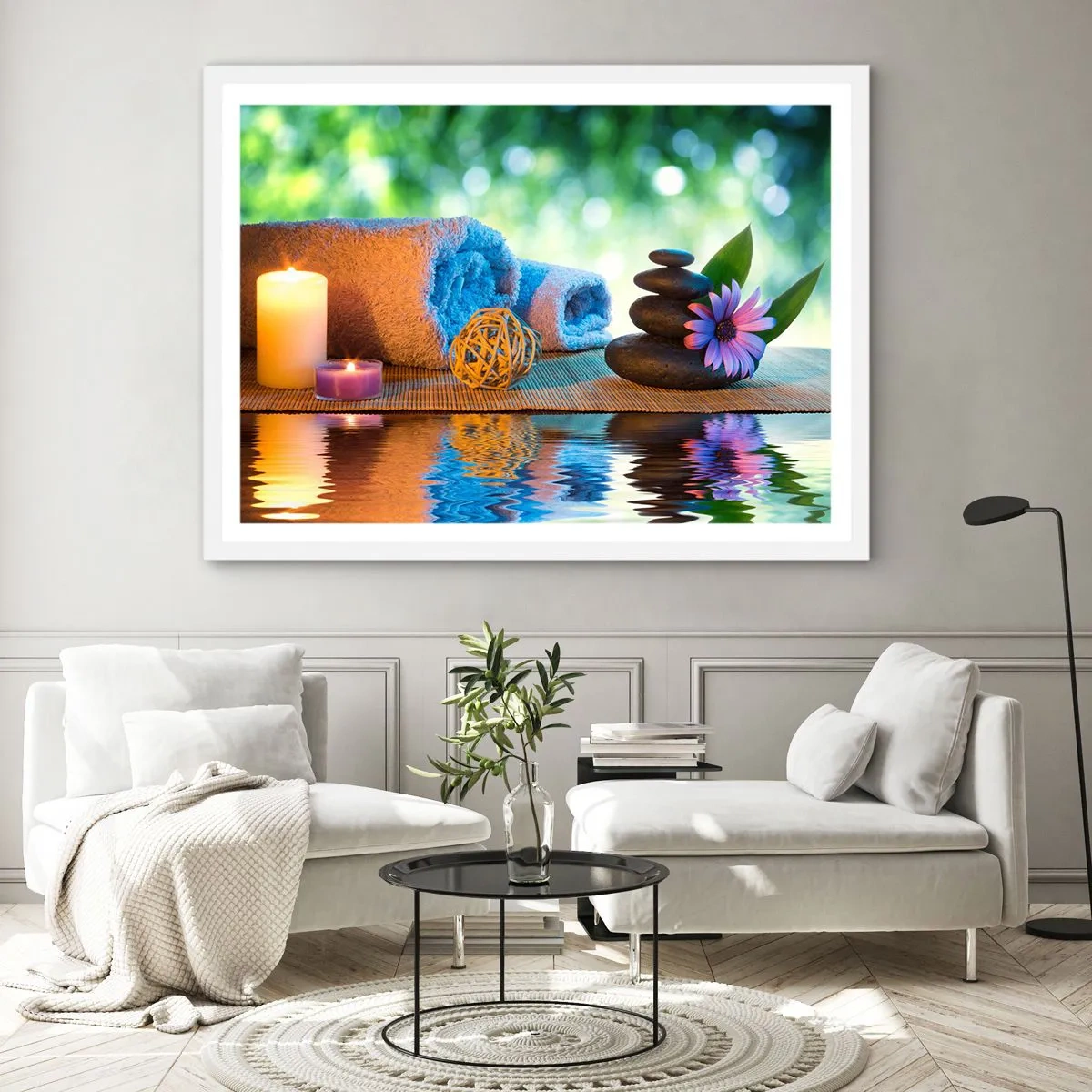 Plakat i hvid ramme - Tid til kroppen - 50x40 cm