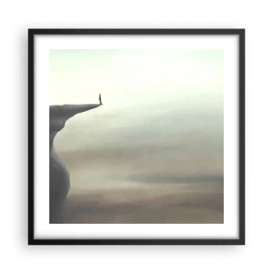 Plakat i sort ramme - Opad, selvfølgelig! - 50x50 cm