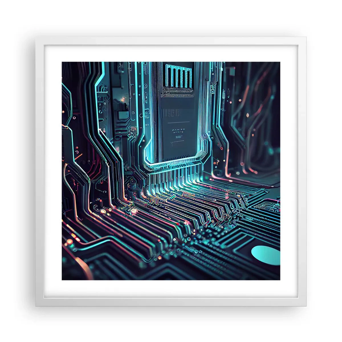 Plakat i hvid ramme - Jeg tror... - 50x50 cm