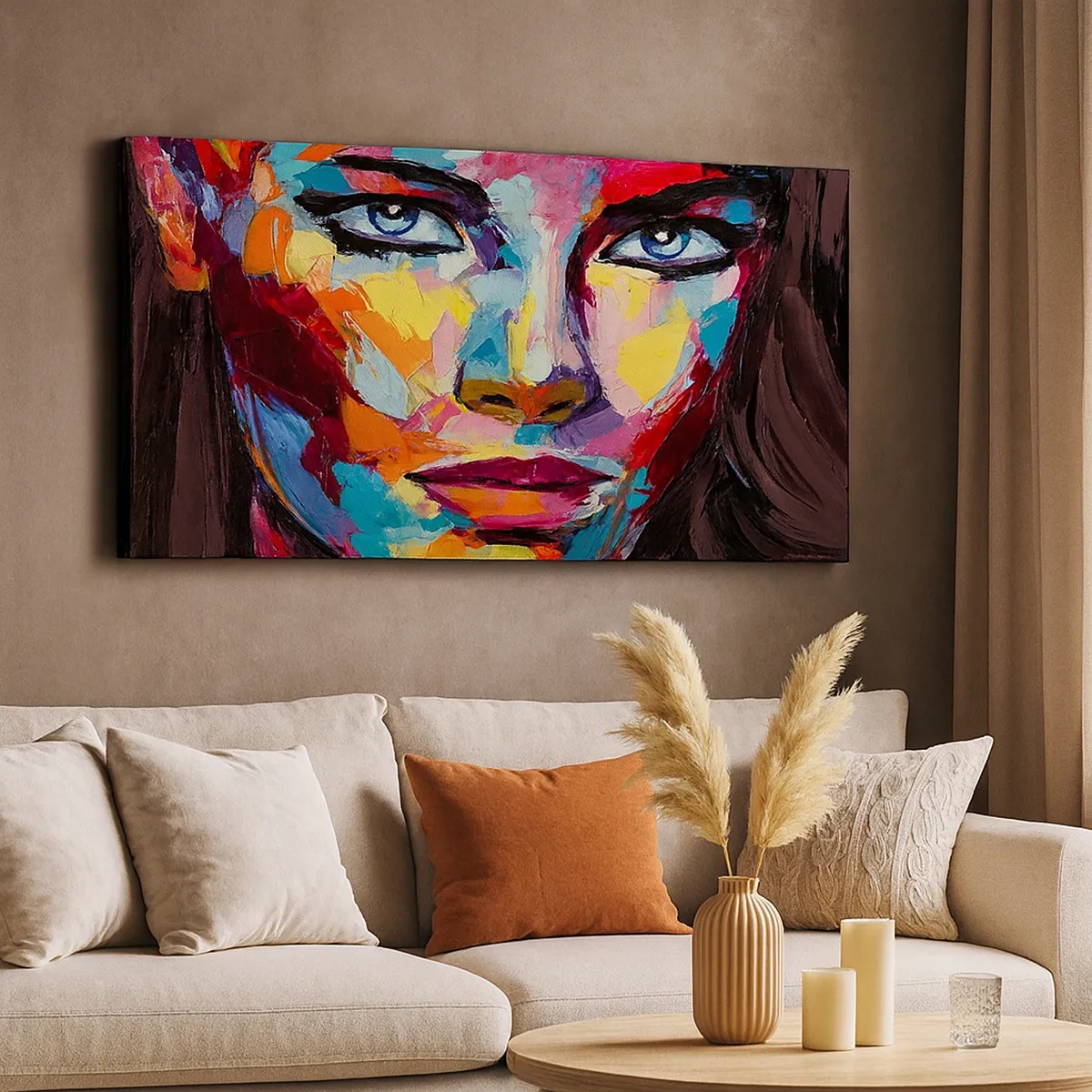 Lærredstryk - Billede på lærred - Også en farverig sjæl - 30x30 cm