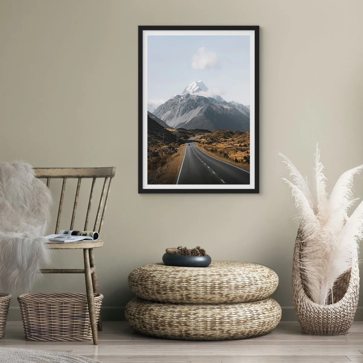 Plakat i sort ramme - Vejen til hjerte - 40x50 cm