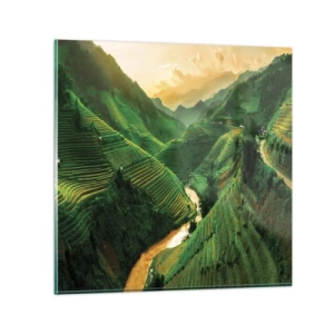 Billede på glas - Vietnamesisk dal - 30x30 cm