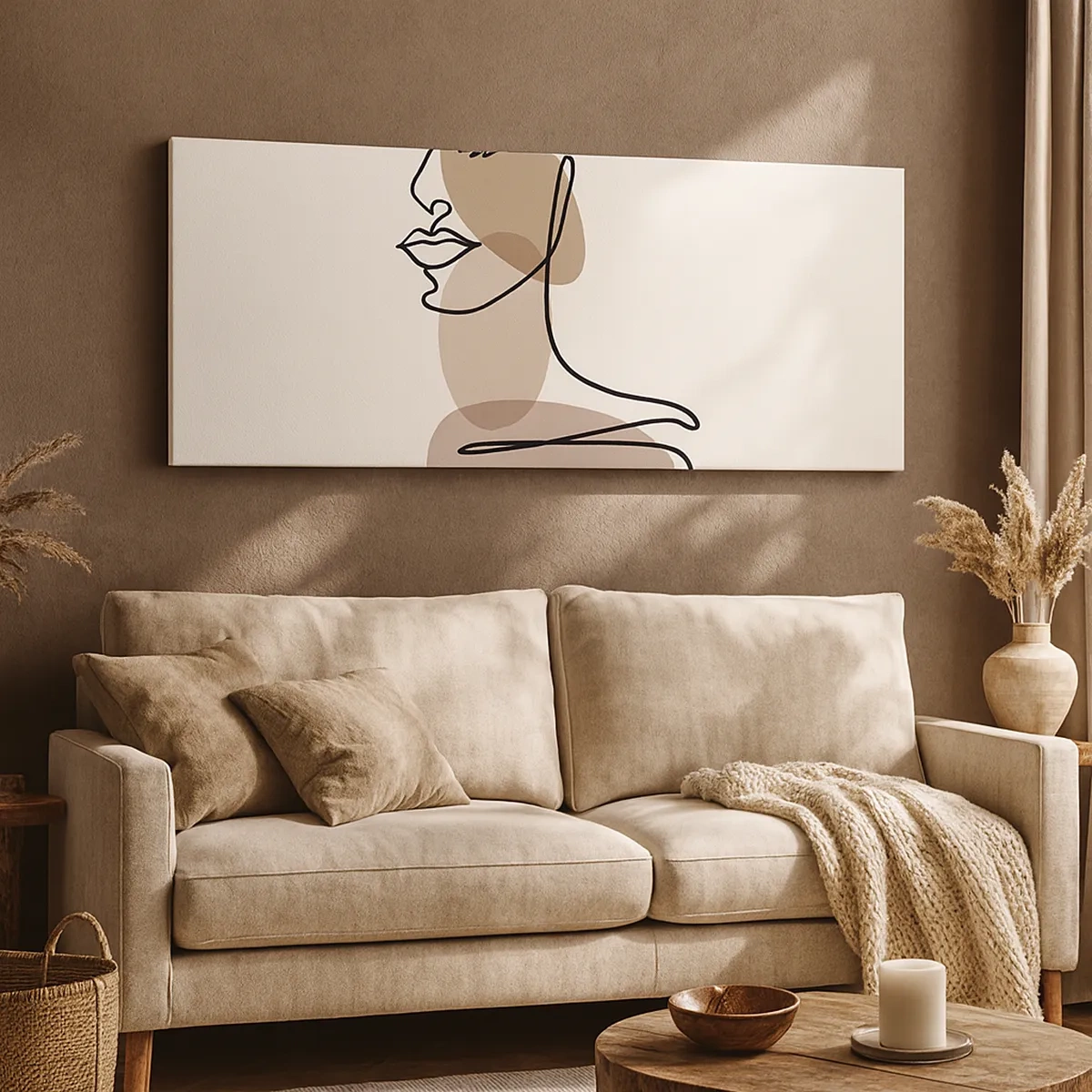 Lærredstryk - Billede på lærred - En vis linje af skønhed - 30x30 cm