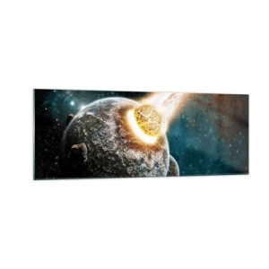 Billede på glas - Udslettelse eller fødsel? - 140x50 cm