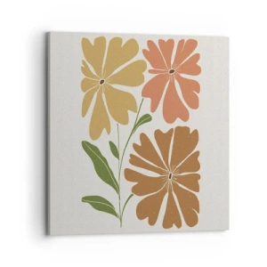 Lærredstryk - Billede på lærred - Natur og geometri - 70x70 cm