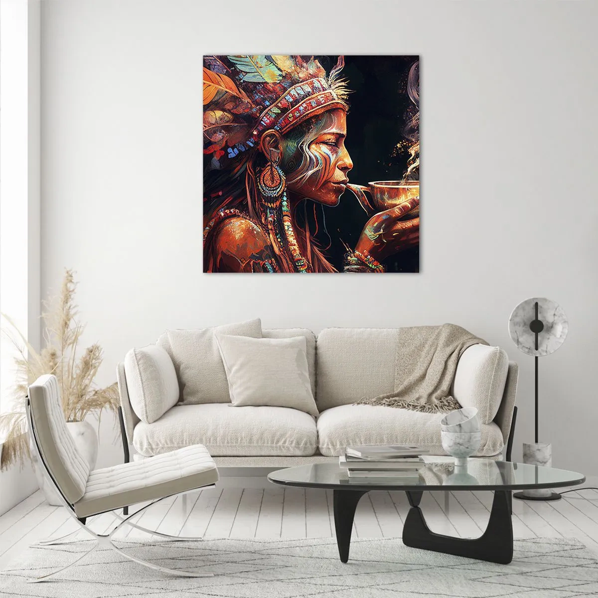 Billede på glas - Et magisk ritual - 60x60 cm