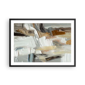 Plakat i sort ramme - Farverige lagdelinger - 70x50 cm