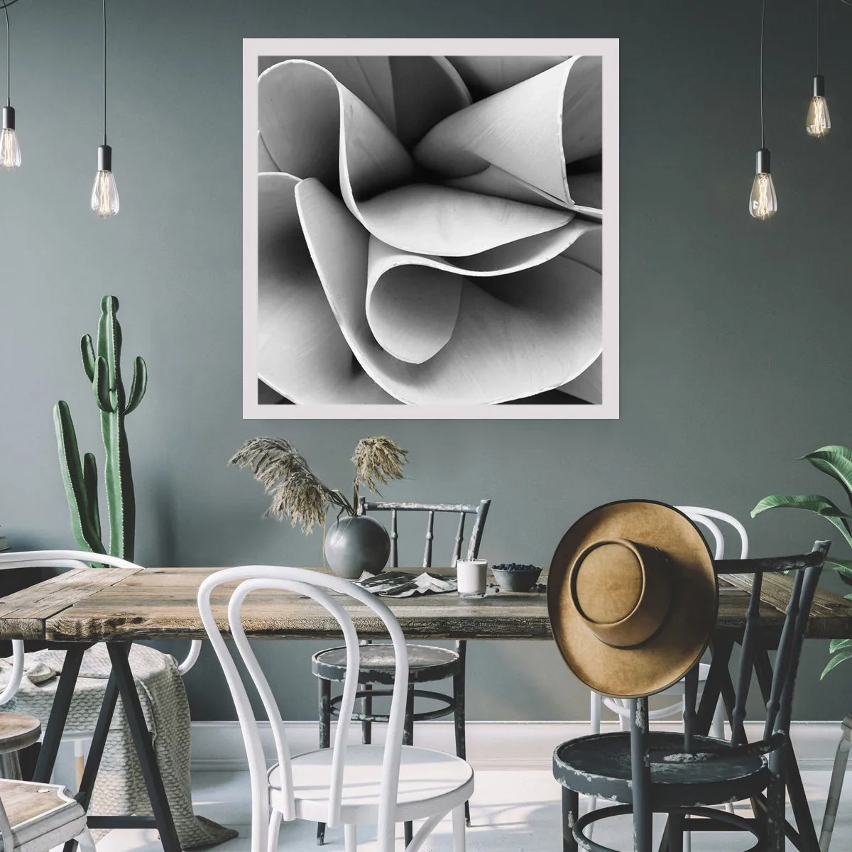 Plakat - Hvad der sker i rummet - 40x40 cm