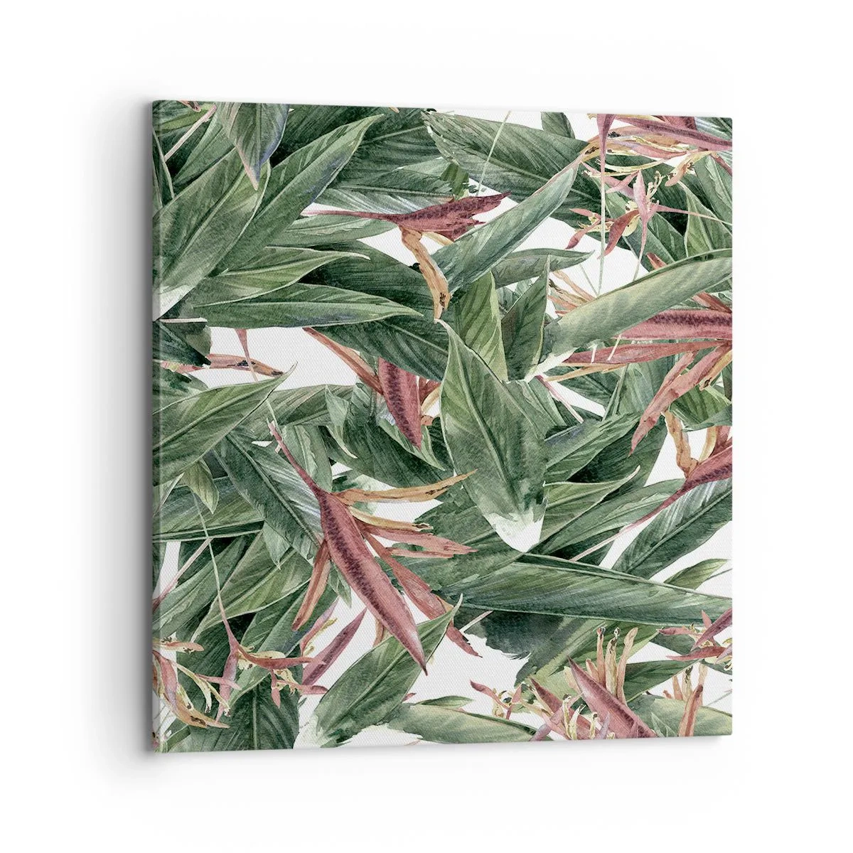 Lærredstryk - Billede på lærred - Smaragd- og syrenbuskads - 70x70 cm