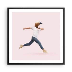 Plakat i sort ramme - En knivspids absurditet - 60x60 cm