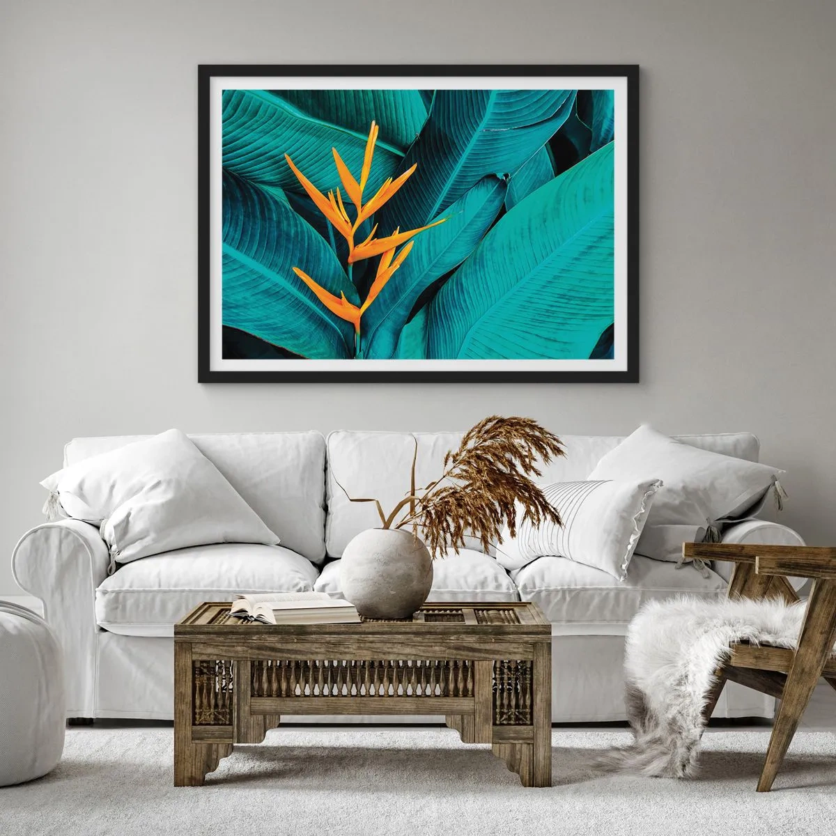 Plakat i sort ramme - Edens blomst - 70x50 cm