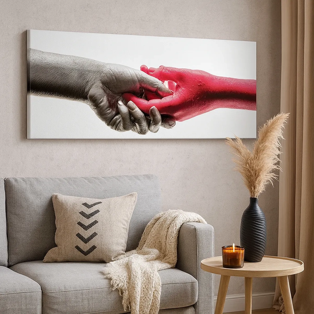 Lærredstryk - Billede på lærred - Sammen, om end forskellige - 30x30 cm