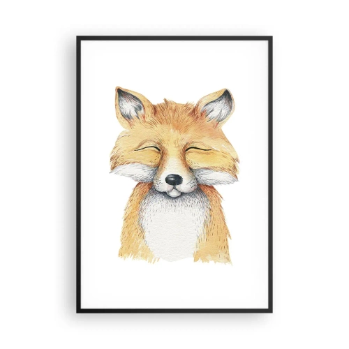 Plakat i sort ramme - Rævehumor - 70x100 cm