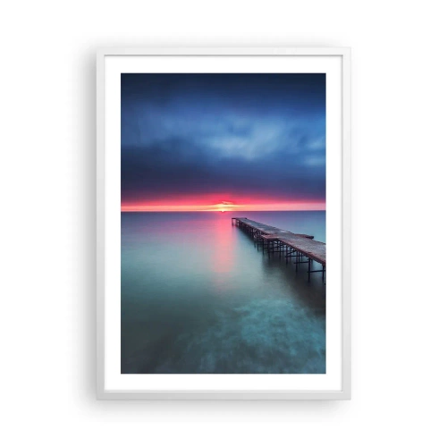 Plakat i hvid ramme - Mellem himmel og jord - 50x70 cm