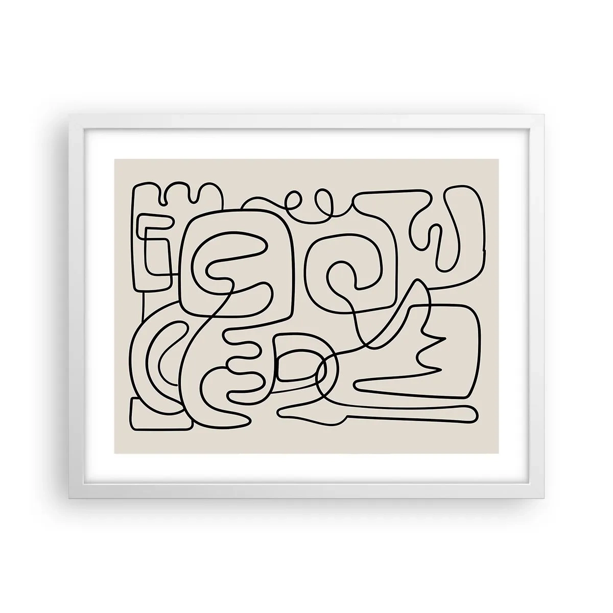 Plakat i hvid ramme - På sporet - 50x40 cm