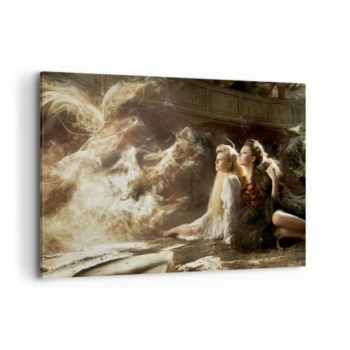 Lærredstryk - Billede på lærred - Og der skete poesi - 100x70 cm