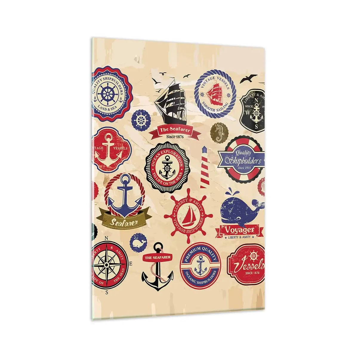 Billede på glas - Sejlsportsbroderskab - 80x120 cm