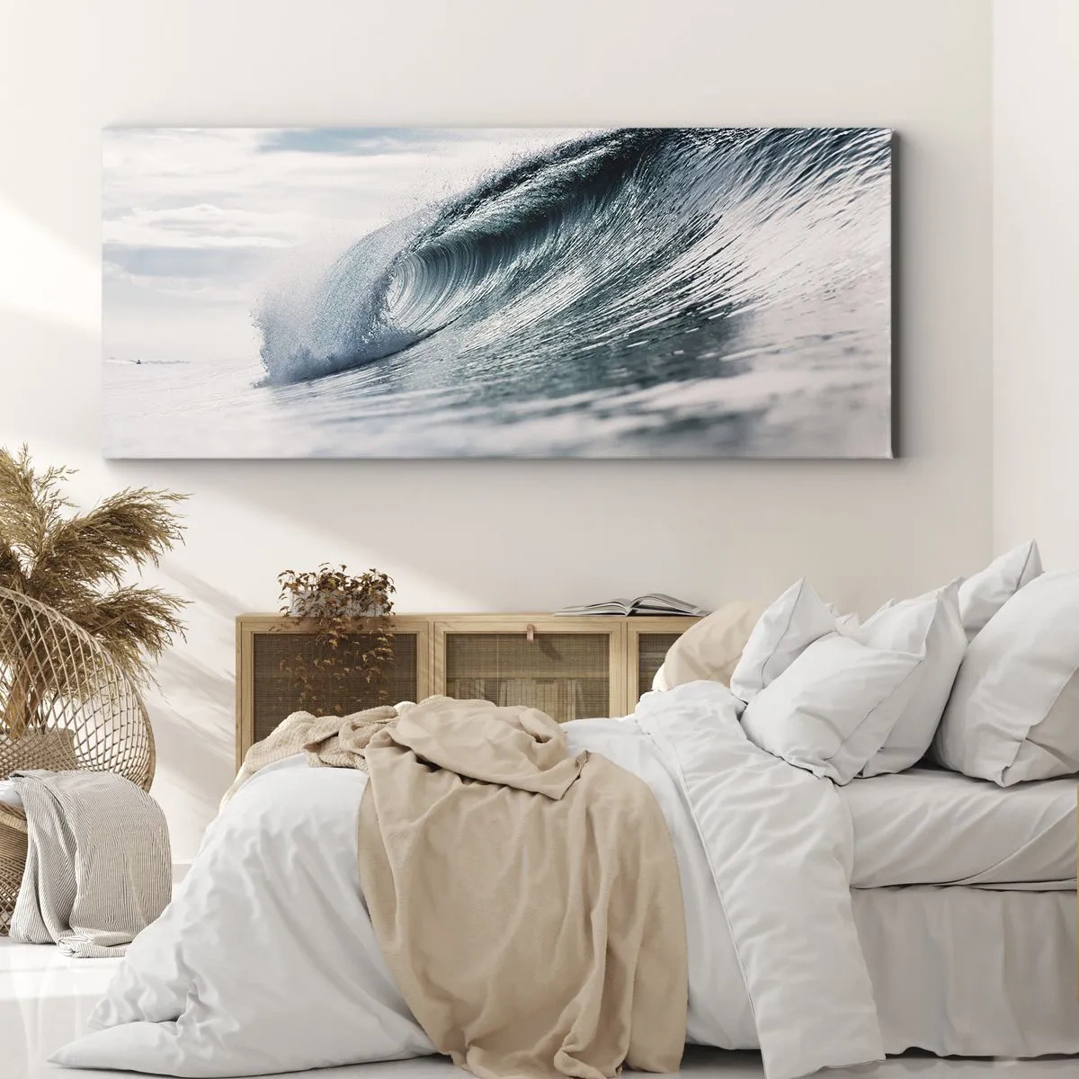 Lærredstryk - Billede på lærred - Topmøde om vand - 140x50 cm