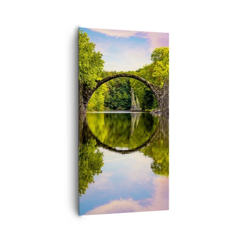 Lærredstryk - Billede på lærred - På mødet mellem to verdener - 65x120 cm