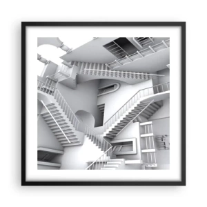 Plakat i sort ramme - Rummets paradokser - 50x50 cm