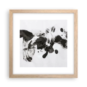 Plakat i ramme af lyst egetræ - En metode i galskaben? - 30x30 cm