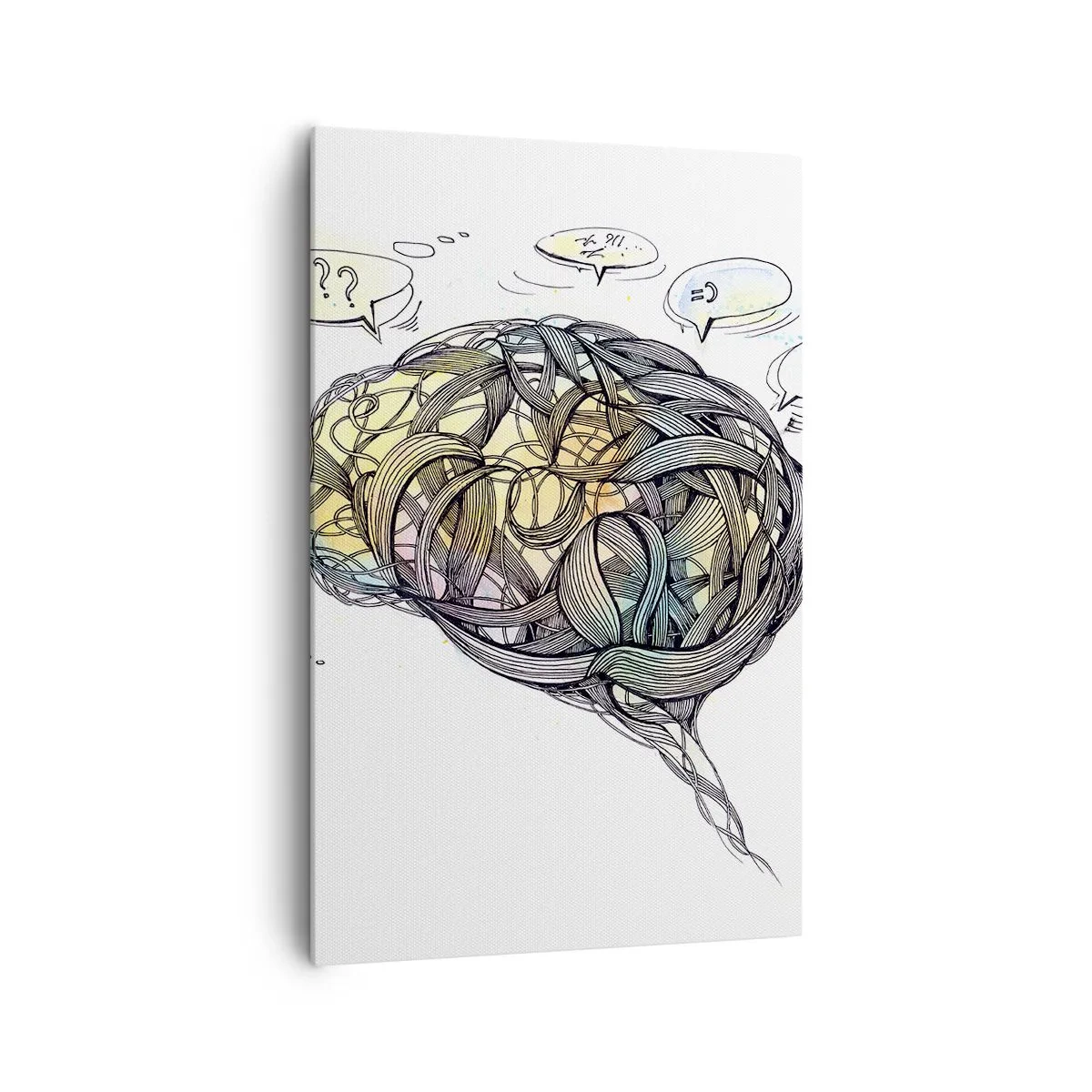 Lærredstryk - Billede på lærred - Mennesket - den store gåde - 80x120 cm