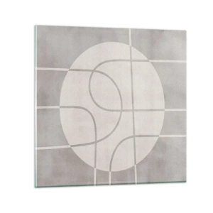 Billede på glas - Cirkulær og lige frem - 30x30 cm
