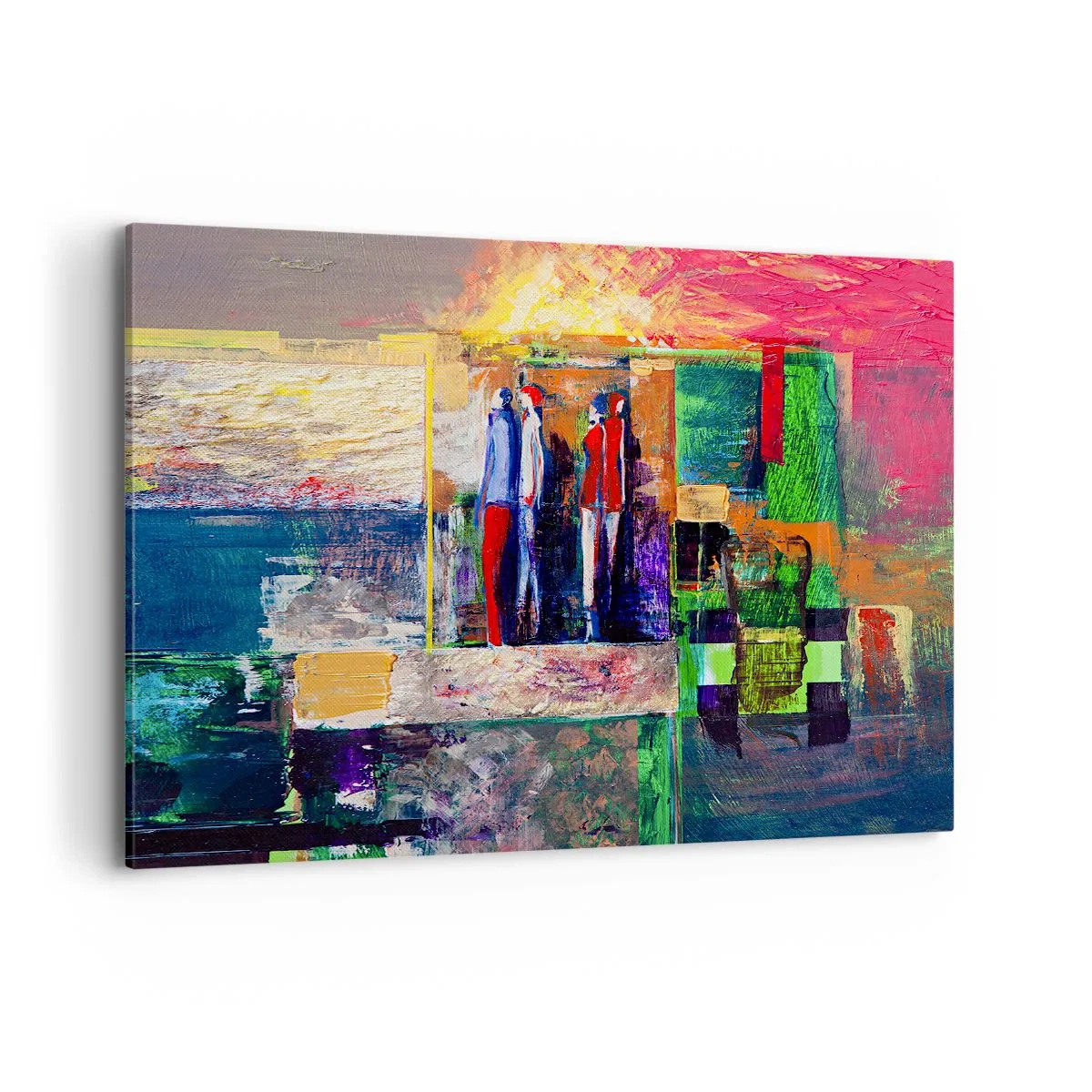 Lærredstryk - Billede på lærred - Forhold og følelser - 100x70 cm