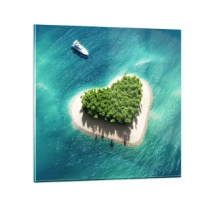 Billede på glas - Jeg elsker sommeren - 60x60 cm