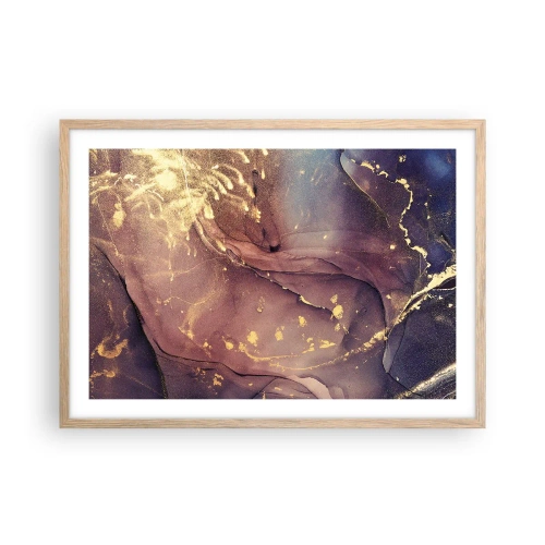 Plakat i ramme af lyst egetræ - Materie og ånd - 70x50 cm