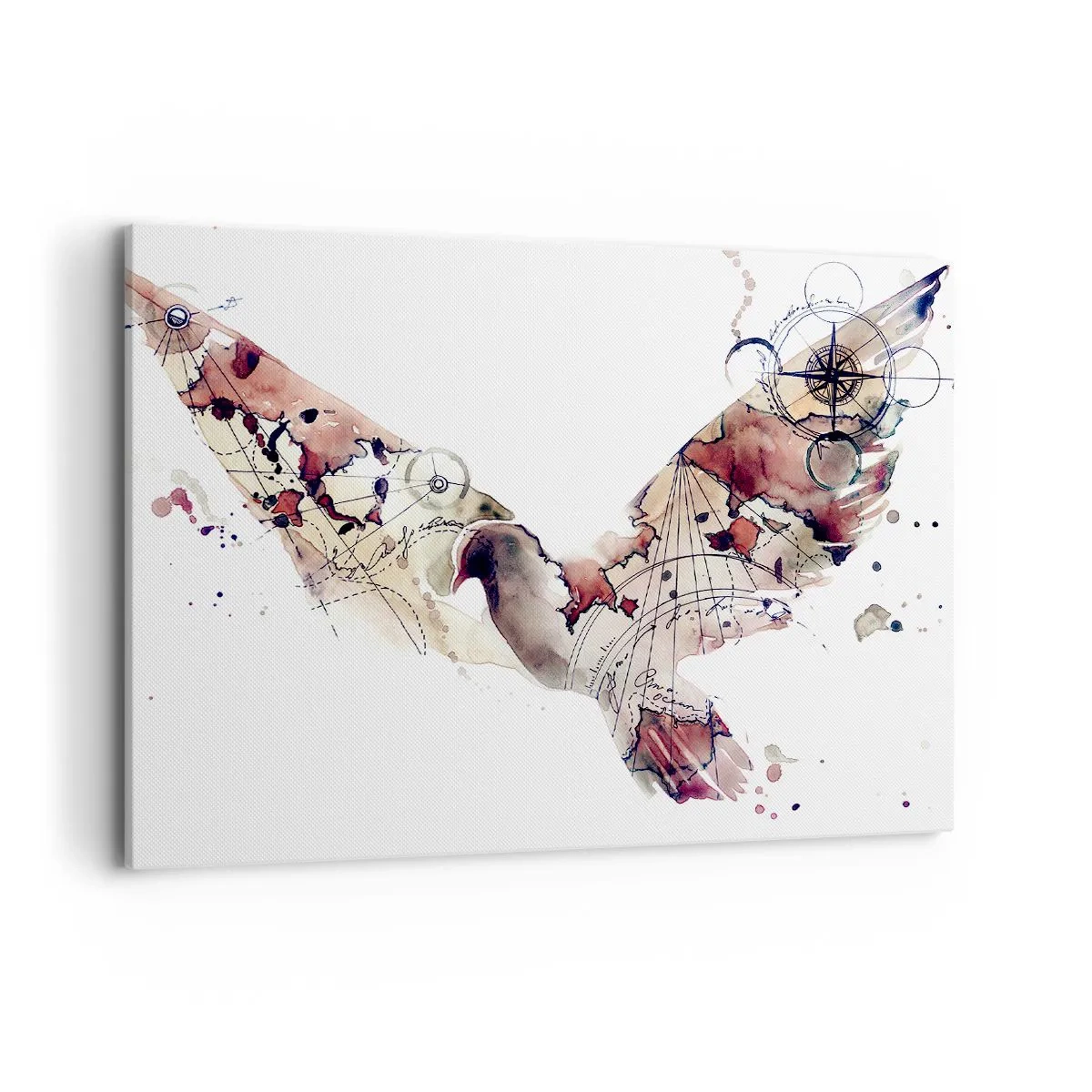 Lærredstryk - Billede på lærred - Vandringsmand i luften - 100x70 cm