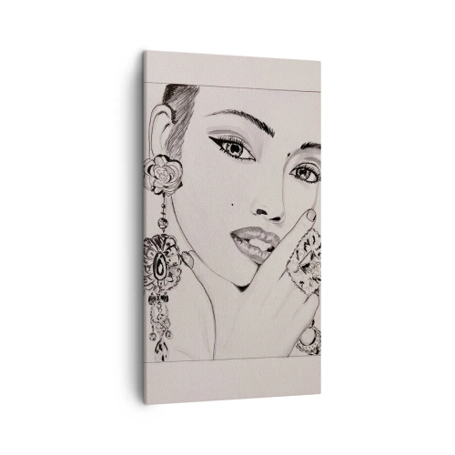 Lærredstryk - Billede på lærred - Den smukkeste juvel - 45x80 cm