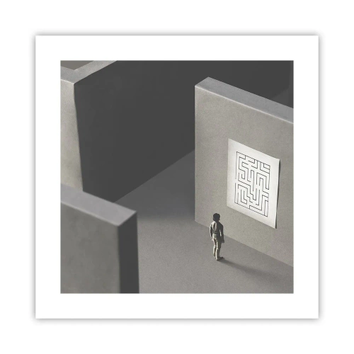 Plakat - Men hvor er jeg? - 40x40 cm