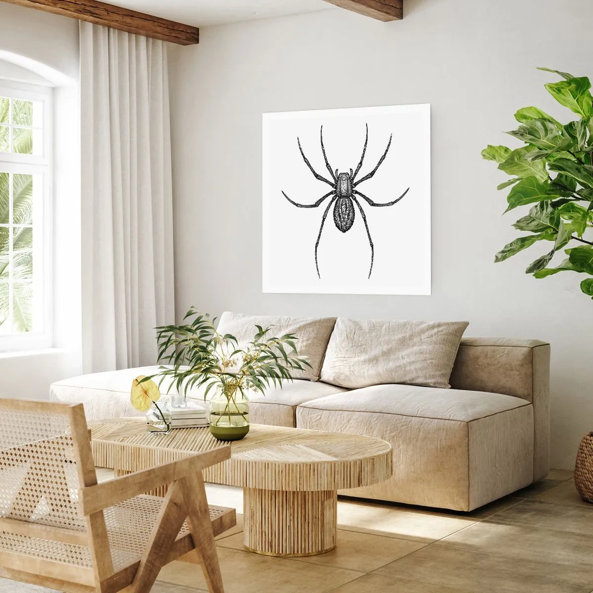 Plakat - Foruroligende præcision - 60x60 cm