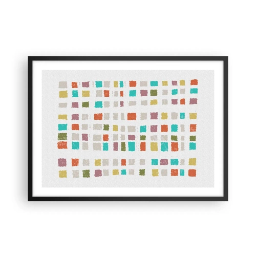Plakat i sort ramme - Ukendt leg - 70x50 cm