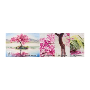 Prøve Fototapet Premium Canvas - Forårsfestival - Stykke, Træ, Landskab - 100x30 cm
