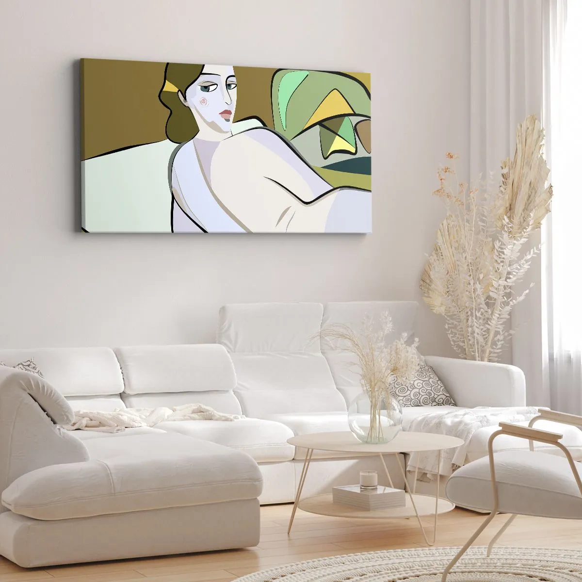 Lærredstryk - Billede på lærred - Intimt portræt - 140x50 cm