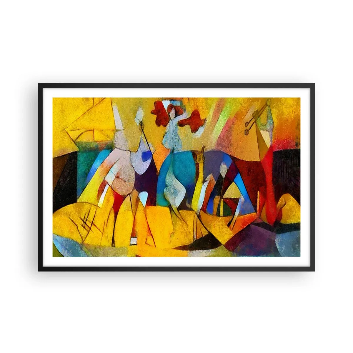 Plakat i sort ramme - Sol - liv - glæde - 91x61 cm