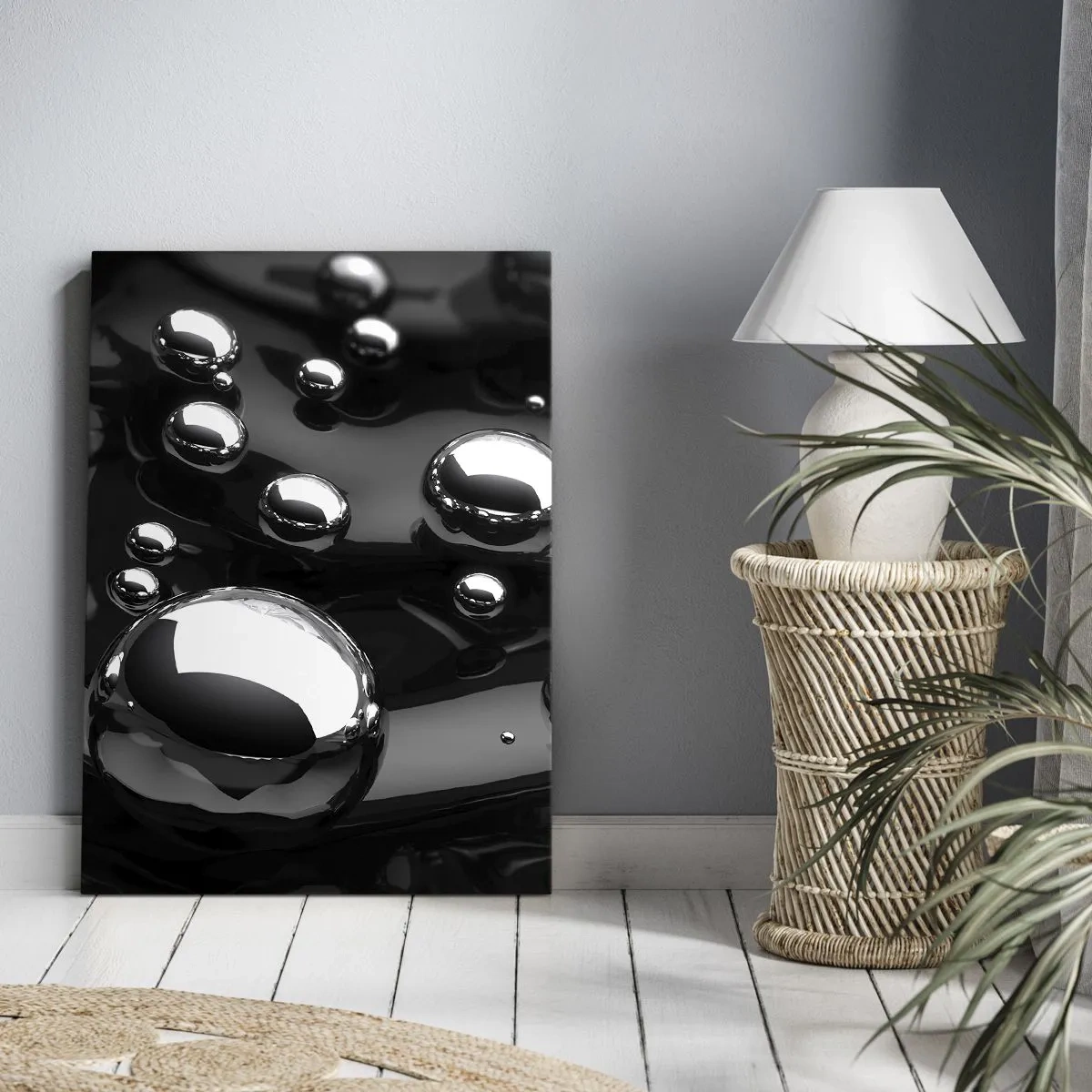 Lærredstryk - Billede på lærred - Fra de sorte dybder - 50x70 cm