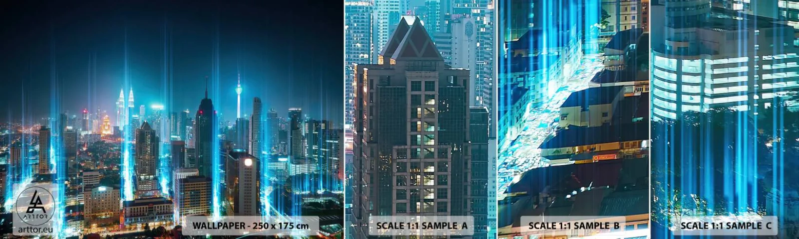 Prøve Fototapet Selvklæbende Deluxe Sticker - Berlin til himlen - By, Arkitektur, Rejser - 100x30 cm