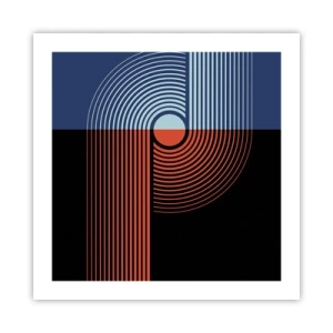 Plakat - I en geometrisk omfavnelse - 50x50 cm