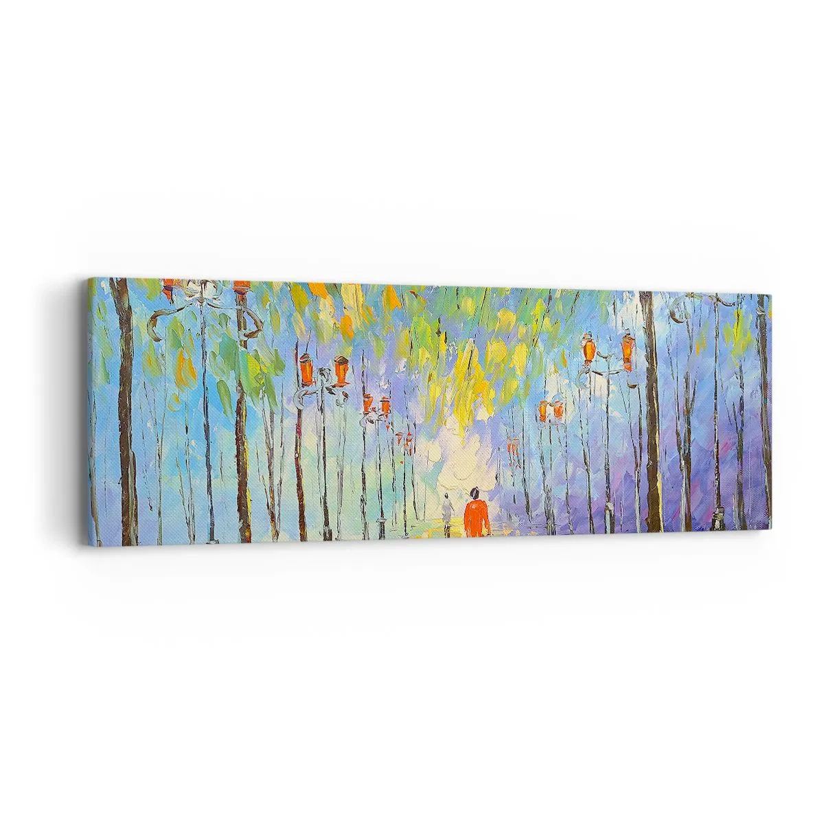 Lærredstryk - Billede på lærred - Nattens sang om regnen - 90x30 cm