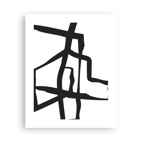 Plakat - Sort og hvid konstruktion - 40x50 cm