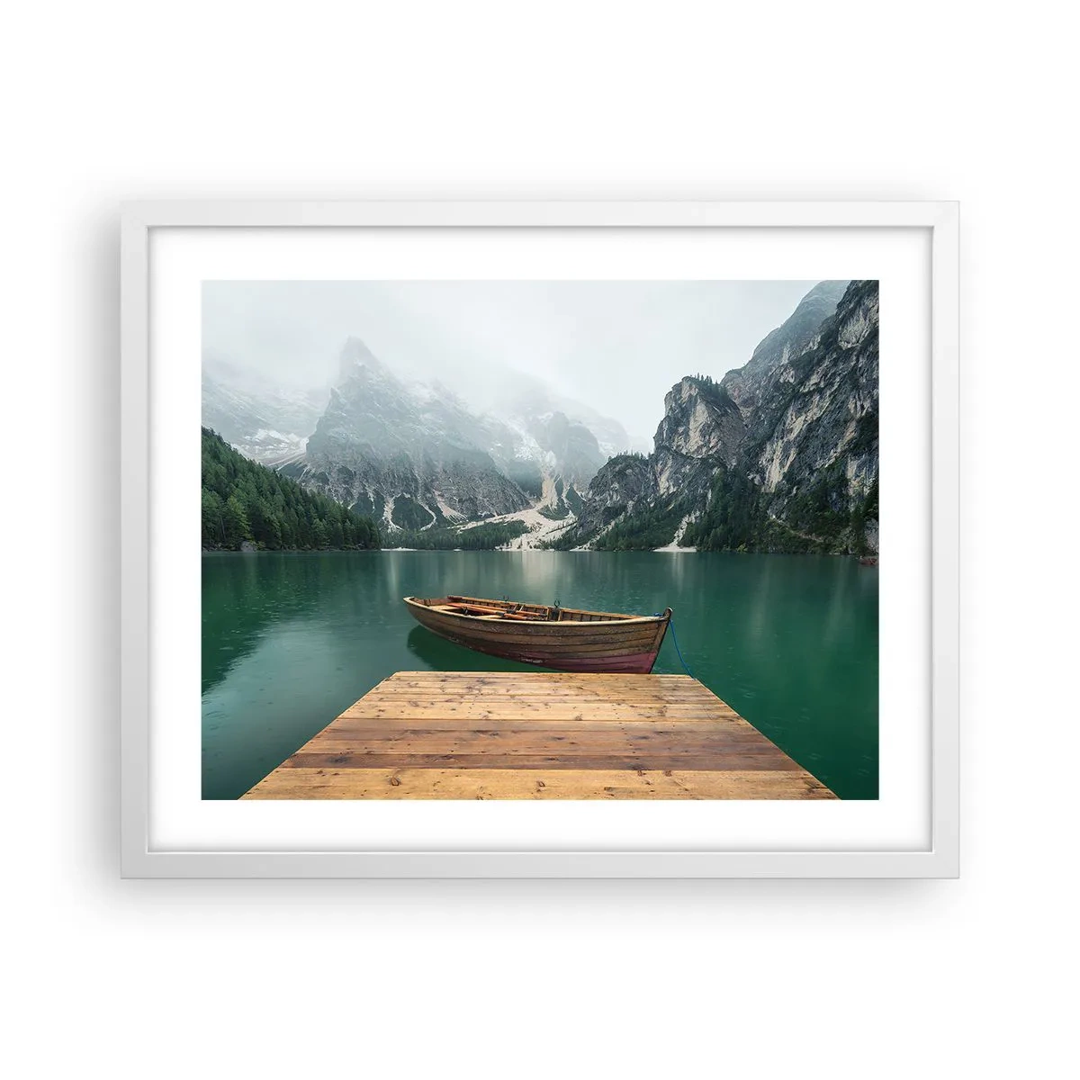 Plakat i hvid ramme - "Og stolte pander" - 50x40 cm