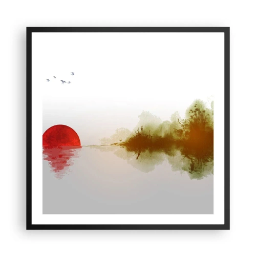 Plakat i sort ramme - Et løfte om fred - 60x60 cm