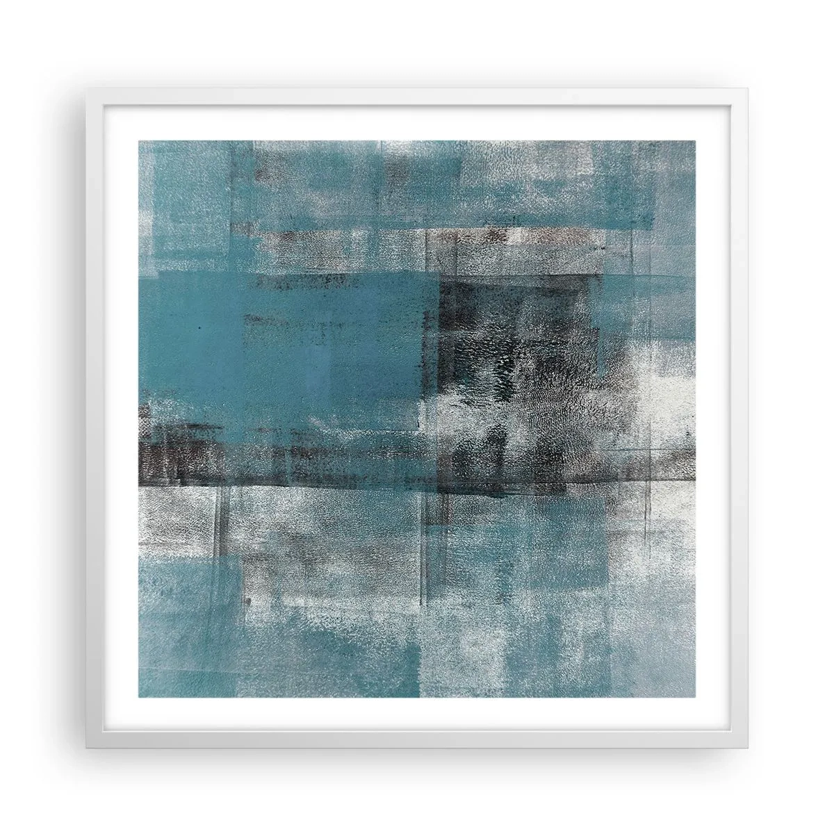 Plakat i hvid ramme - Vand og luft - 60x60 cm