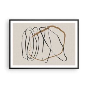 Plakat i sort ramme - Komposition - dans i besiddelse - 100x70 cm