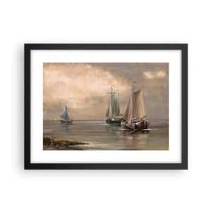 Plakat i sort ramme - Sømændenes tilbagevenden - 40x30 cm