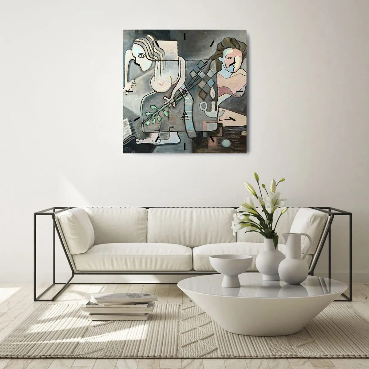 Vægur, Uret - En mosaik af ånd og materie - 40x40 cm